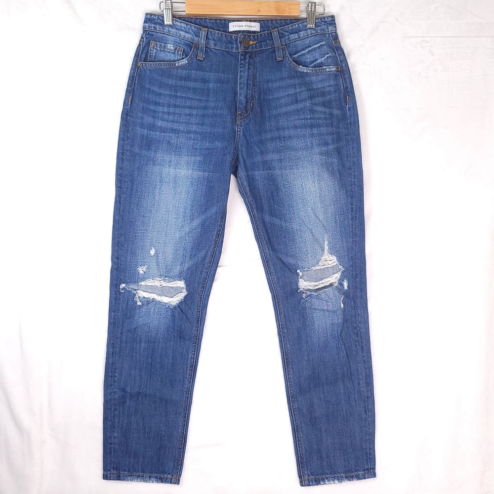 Flying Monkey Women Boyfriend Y1592 Jeans Distressed 27
